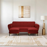 milan icon ottoman 5 seater sofa plush suede fabric peach copy