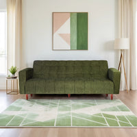 lisbon 4 seater wooden sofa cum bed premium molfino fabric blue copy