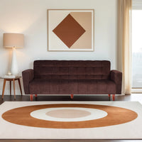 lisbon neo 4 seater wooden sofa cum bed premium molfino fabric maroon copy