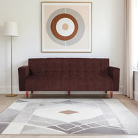 lisbon neo 4 seater 72x36x16 wooden sofa cum bed with armrest double solid wood beige copy