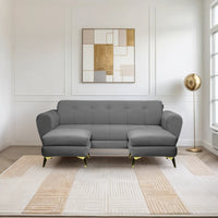 milan icon ottoman 5 seater sofa plush suede fabric brown copy