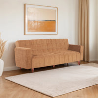 lisbon neo 4 seater 78x36x16 wooden sofa cum bed with armrest double solid wood maroon copy