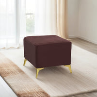 venice 1 seater ottoman stool plush sued blue copy