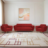 milan icon 3 1 1 seater sofa plush suede fabric peach copy