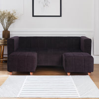 seventh heaven tokyo 4 seater sofa with 1 ottoman chenille molfino fabric 2 year warranty fabric 4 seater sofa finish color beige diydo it yourself copy