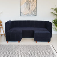 seventh heaven tokyo 5 seater sofa with 2 ottoman chenille molfino fabric 2 year warranty fabric 5 seater sofa finish color green diydo it yourself copy