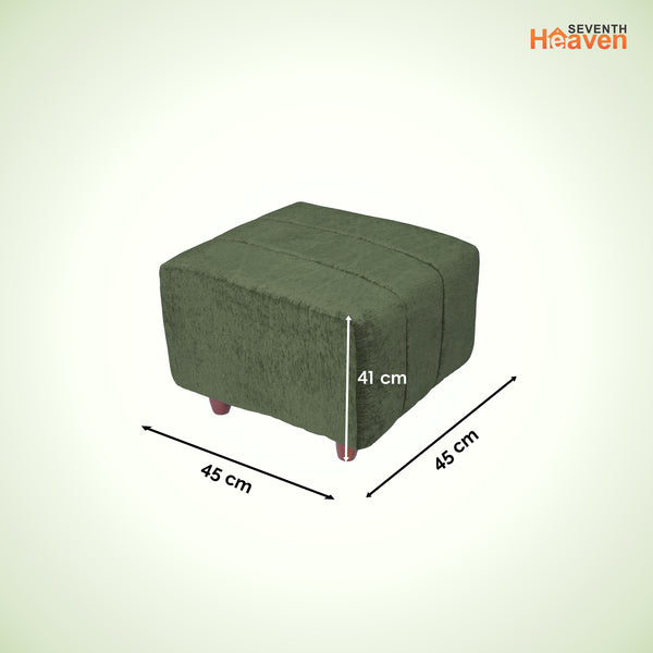 Tokyo 1 Seater Ottoman Stool - ( Chenille Molfino - Green )