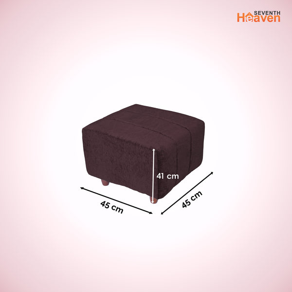 Tokyo 1 Seater Ottoman Stool - ( Chenille Molfino - Brown )