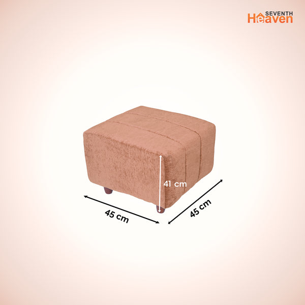 Tokyo 1 Seater Ottoman Stool - ( Chenille Molfino - Beige )