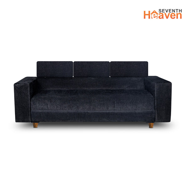 Berlin (3+2) Seater Sofa- ( Premium Molfino Fabric- Black )