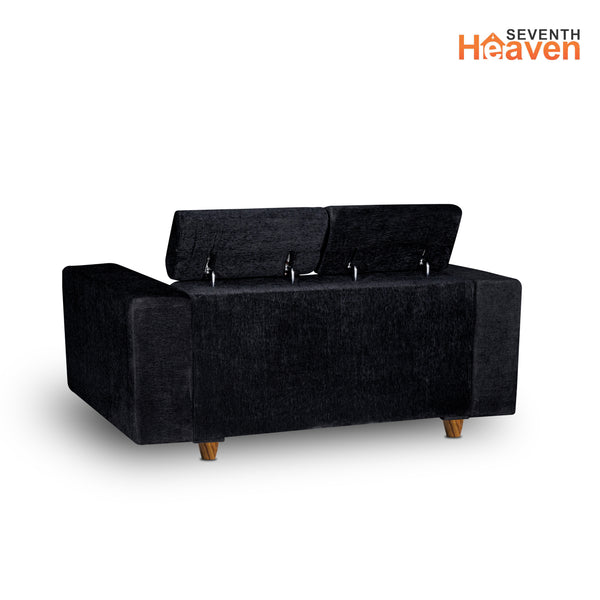 Berlin (3+2) Seater Sofa- ( Premium Molfino Fabric- Black )