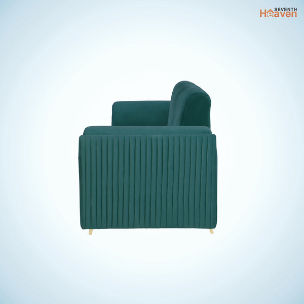 Venice 4 Seater Sofa with 1 Ottoman- ( Plush Suede Fabric- Teal )