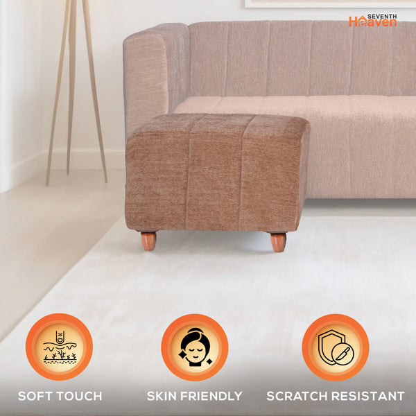 Tokyo 1 Seater Ottoman Stool - ( Chenille Molfino - Beige )
