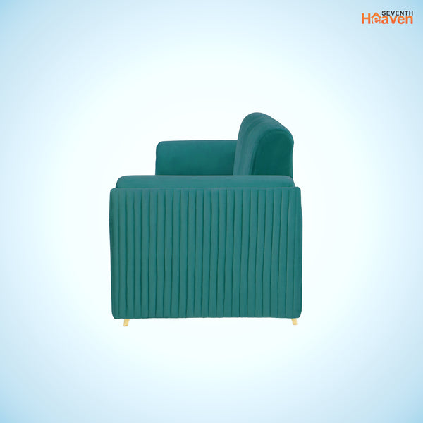 Venice 2 Seater Sofa - ( Plush Suede Fabric - Teal )