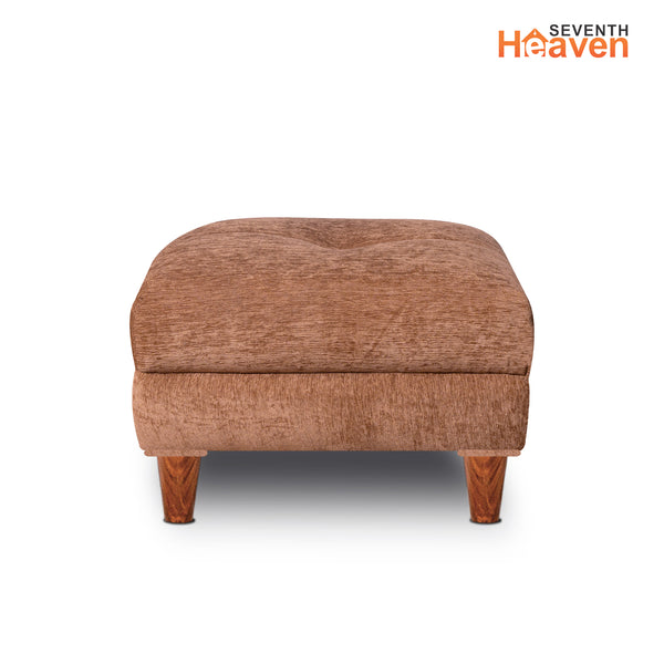 Milan 5 Seater with 2 Ottoman- ( Premium Molfino Fabric- Beige )