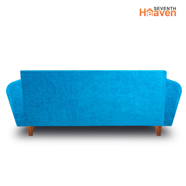 Milan 5 Seater with 2 Ottoman- ( Premium Molfino Fabric- Sky Blue )