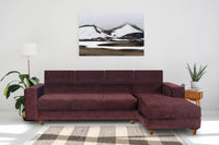 berlin 6 seater sofa extra spacious chenille molfino fabric with 3 years warranty finish color brown style right corner sofa