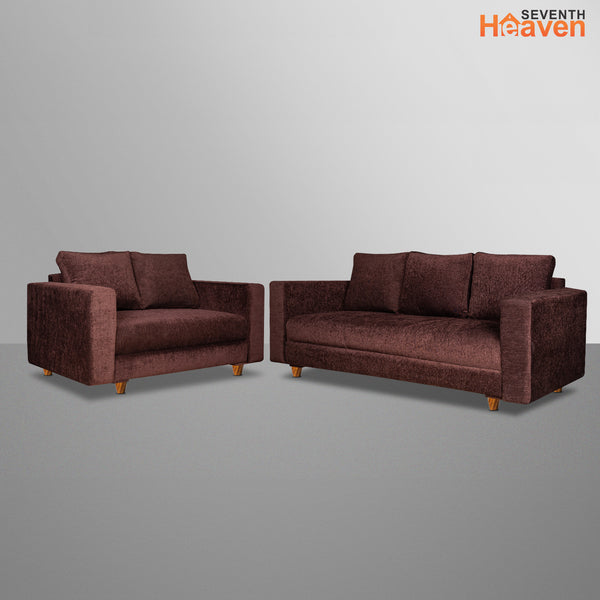 Rio 5 Seater Sofa- (3+2) ( Premium Molfino Fabric- Brown )