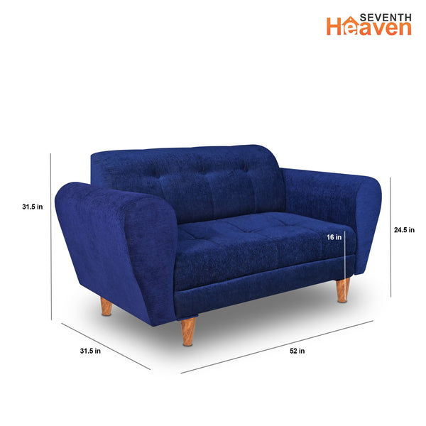 Milan (3+2) Seater Sofa - ( Premium Molfino Fabric- Blue )