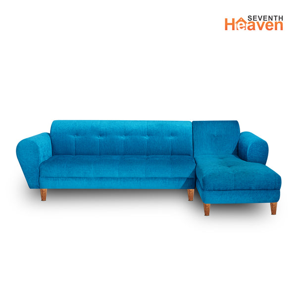 Milan 6 Seater Sofa Right Corner- ( Premium Molfino Fabric- Sky Blue )