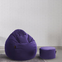 seventh heaven 3xl bean bag cover with footrest cushion premium leatherite maroon copy 1