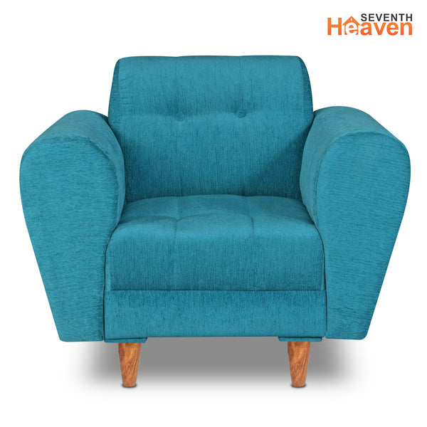 Milan (3+1+1) Seater Sofa - ( Premium Molfino Fabric- Sky Blue )