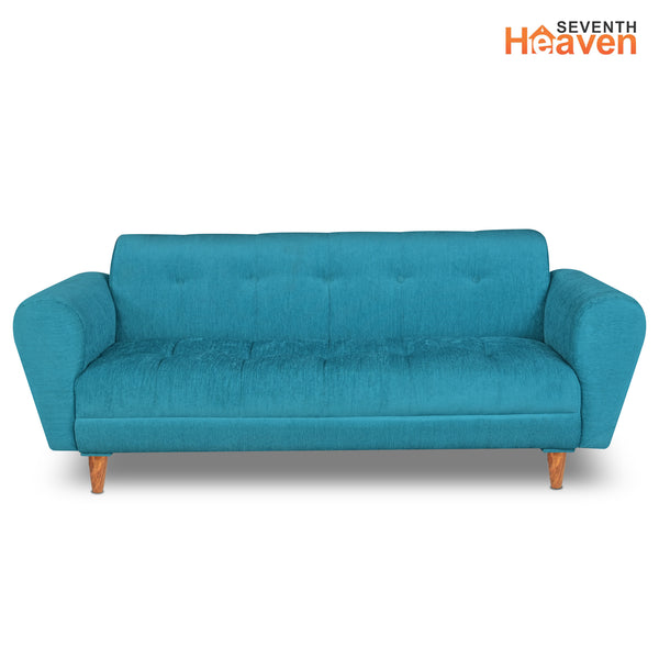 Milan (3+1+1) Seater Sofa - ( Premium Molfino Fabric- Sky Blue )