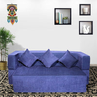 blue morphino fabric flipperx sofa bed