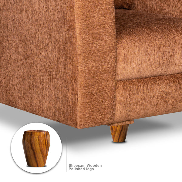 Rio 5 Seater Sofa- (3+2) ( Premium Molfino Fabric- Beige )