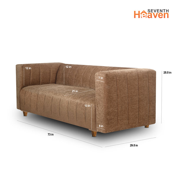 Tokyo 3 Seater Sofa - ( Premium Molfino Fabric- Beige )