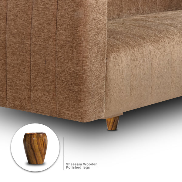 Tokyo 3 Seater Sofa - ( Premium Molfino Fabric- Beige )