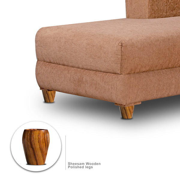 Berlin 6 Seater Sofa Right Corner ( Premium Molfino Fabric- Beige )