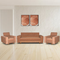 berlin 5 seater sofa set chenille molfino fabric finish color beige style 3 1 1