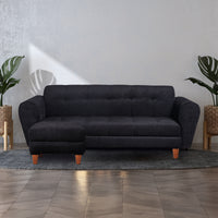 seventh heaven milan 4 seater sofa with ottoman chenille molfino fabric 3 year warranty fabric 4 seater sofa finish color black76