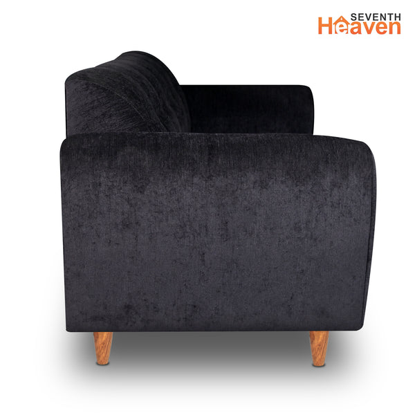 Milan (3+1+1) Seater Sofa - ( Premium Molfino Fabric- Black )