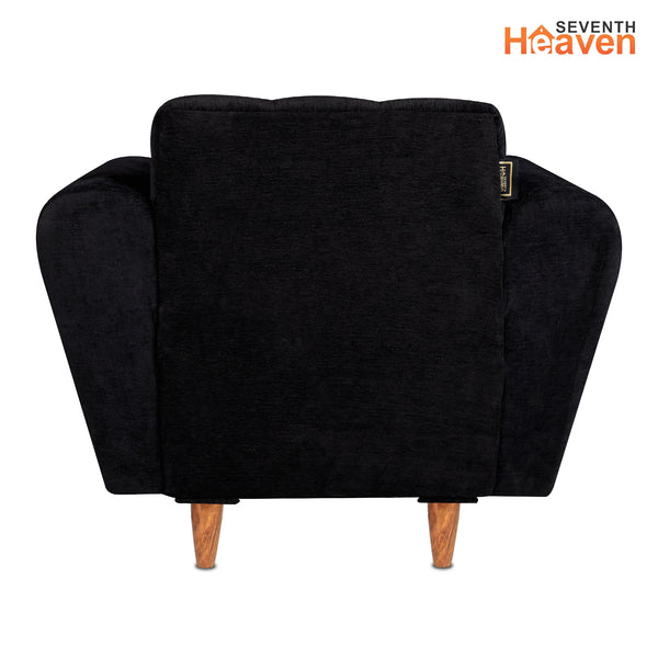 Milan (3+1+1) Seater Sofa - ( Premium Molfino Fabric- Black )