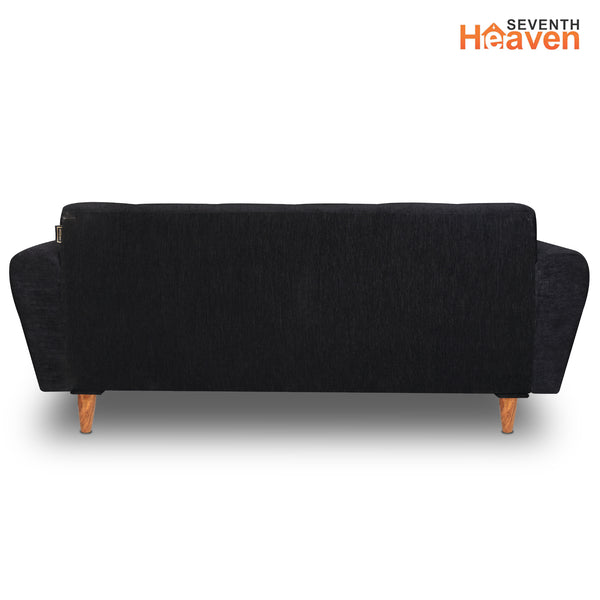 Milan (3+1+1) Seater Sofa - ( Premium Molfino Fabric- Black )