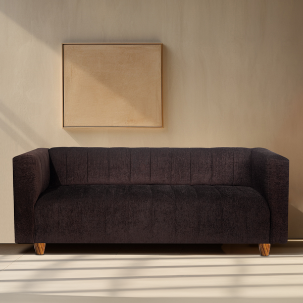 Tokyo 3 Seater Sofa - ( Premium Molfino Fabric- Brown )