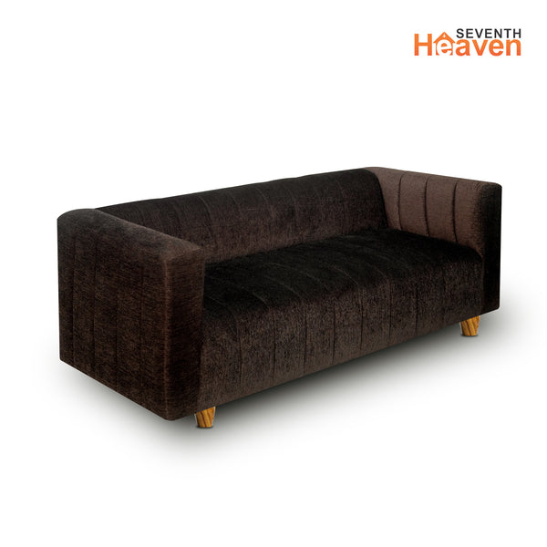 Tokyo 3 Seater Sofa - ( Premium Molfino Fabric- Brown )