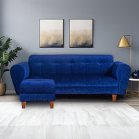 seventh heaven milan 4 seater sofa with ottoman chenille molfino fabric 3 year warranty fabric 4 seater sofa finish color darkblue