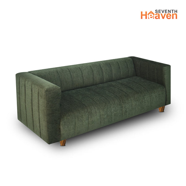 Tokyo 3 Seater Sofa - ( Premium Molfino Fabric- Green )