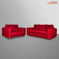 rio 5 seater sofa set chenille molfino fabric finish color maroon style 3 2