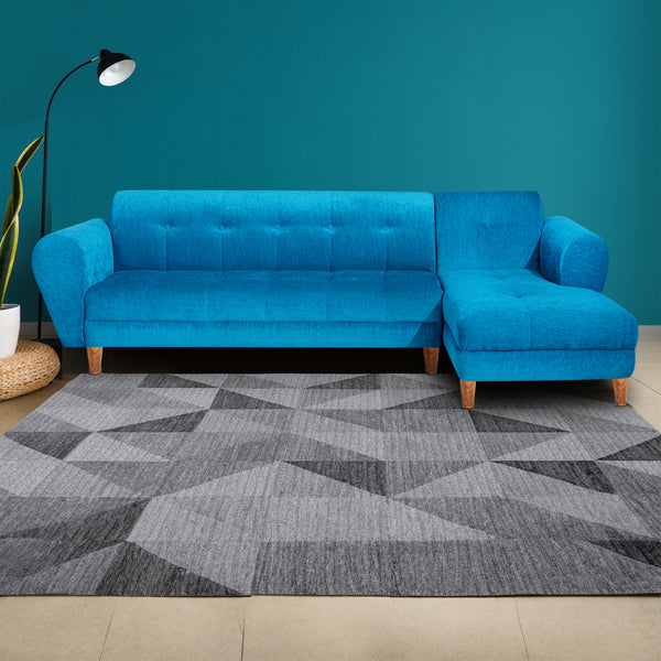 Milan 6 Seater Sofa Right Corner- ( Premium Molfino Fabric- Sky Blue )