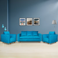rio 5 seater sofa set chenille molfino fabric finish color skyblue style 3 1 1