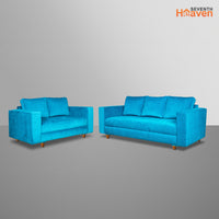 rio 5 seater sofa set chenille molfino fabric finish color sky blue style 3 3