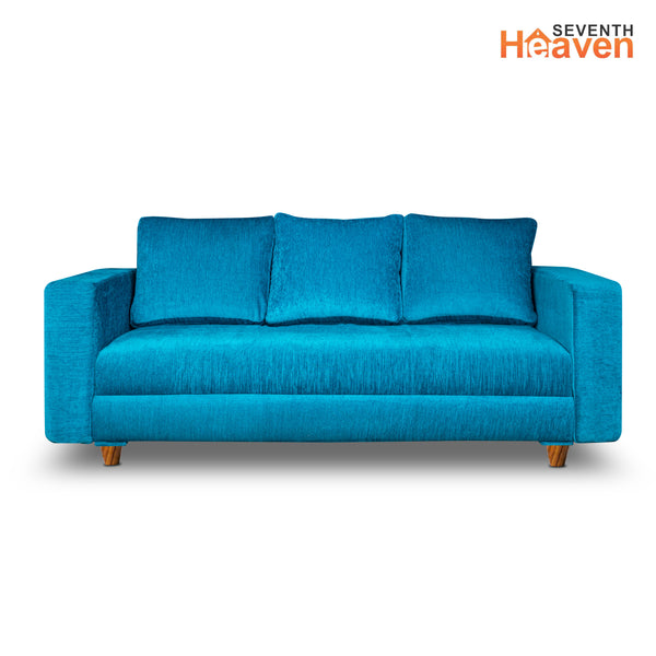 Rio 5 Seater Sofa- (3+1+1) ( Premium Molfino Fabric- Sky Blue )