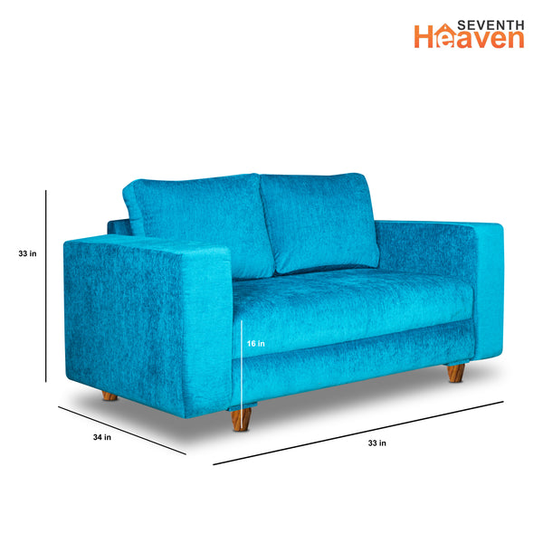 Rio 5 Seater Sofa- (3+2) ( Premium Molfino Fabric- Sky Blue )