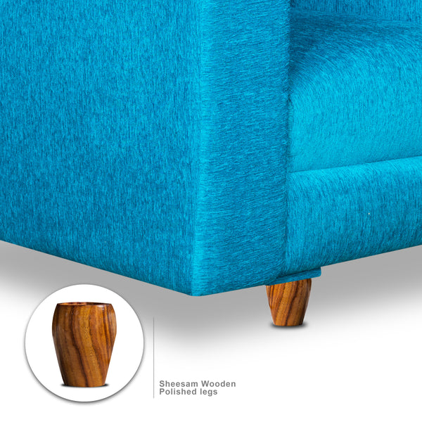 Rio 5 Seater Sofa- (3+2) ( Premium Molfino Fabric- Sky Blue )