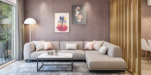 Modern luxury L shape sofa design for living room