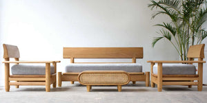 Modern wooden sofa set design for Indian living room